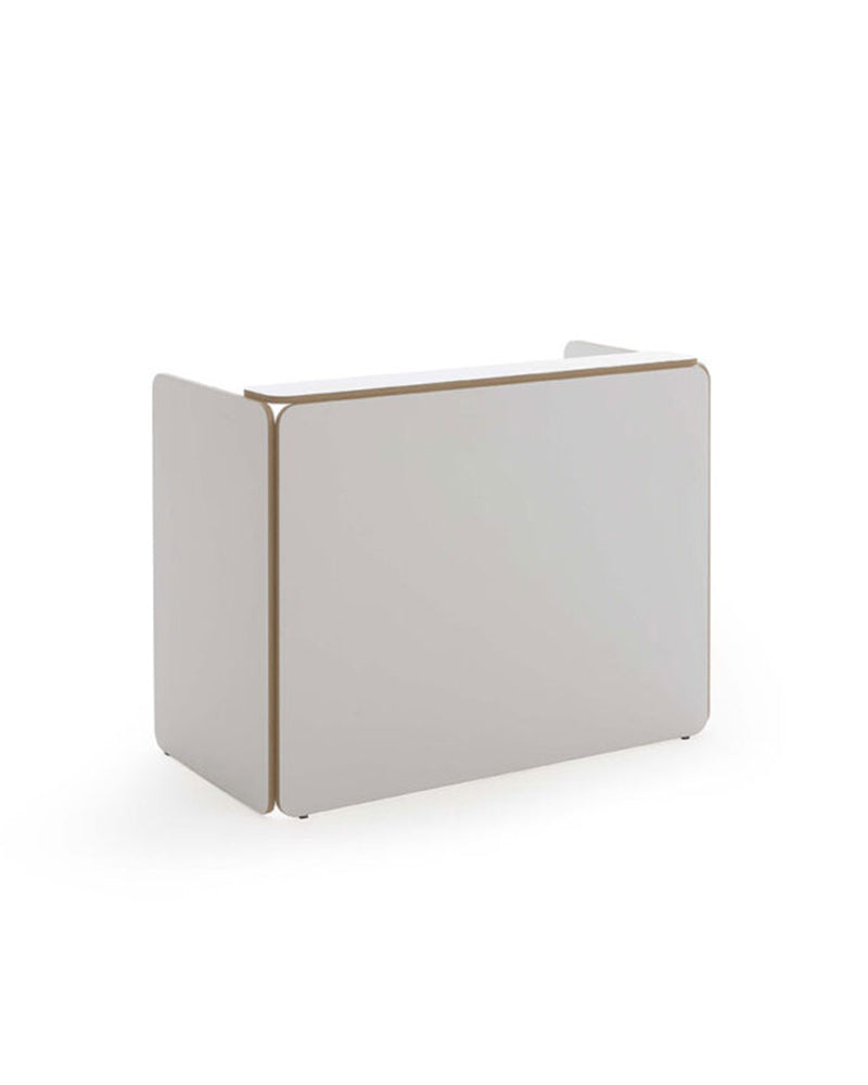 NAT - Vit receptionsdisk - Kanter i ekmönster